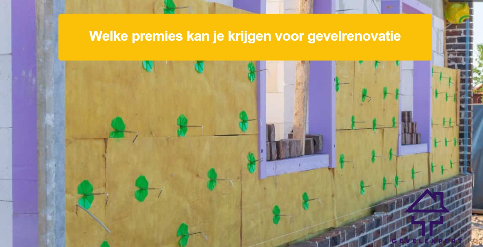 gevelrenovatie premies